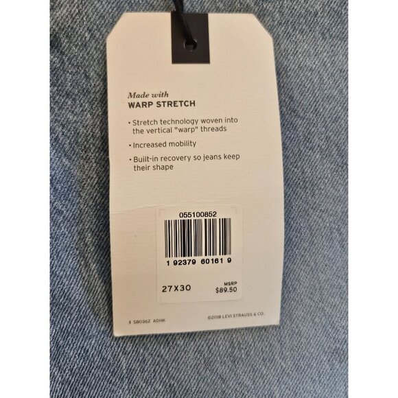 New Levis Premium 510 Skinny Jeans Mens 27x30 Light Wash Denim Stretch - Picture 7 of 16